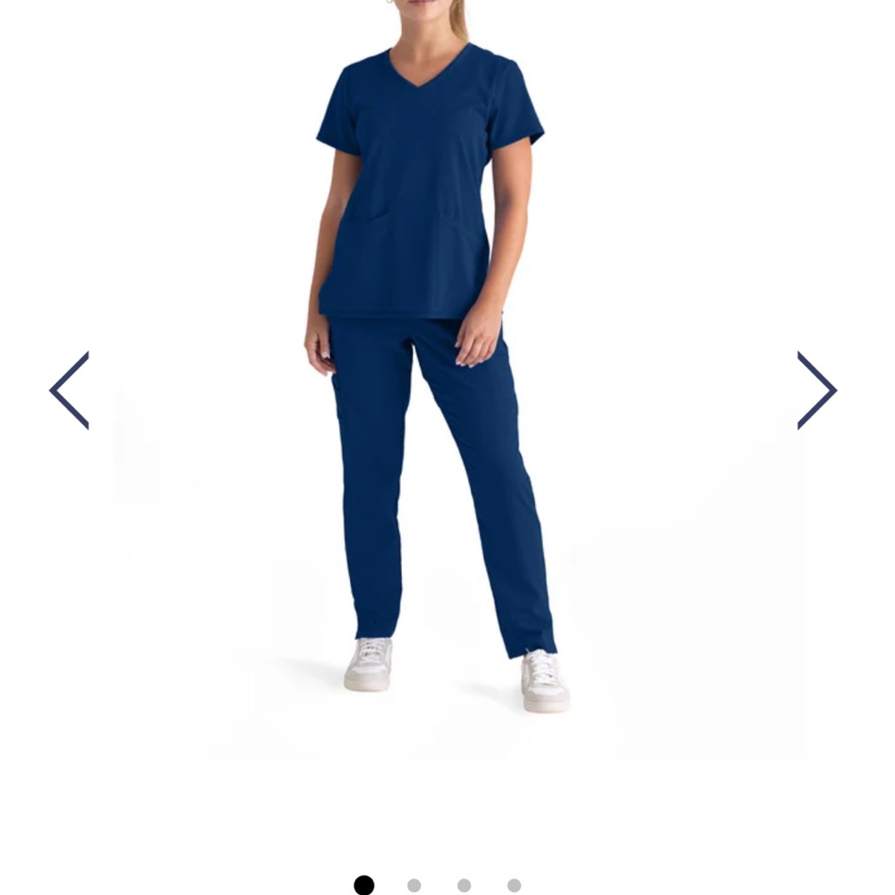 Grey's Anatomy Women's Straight Leg Pants - Navy Blue